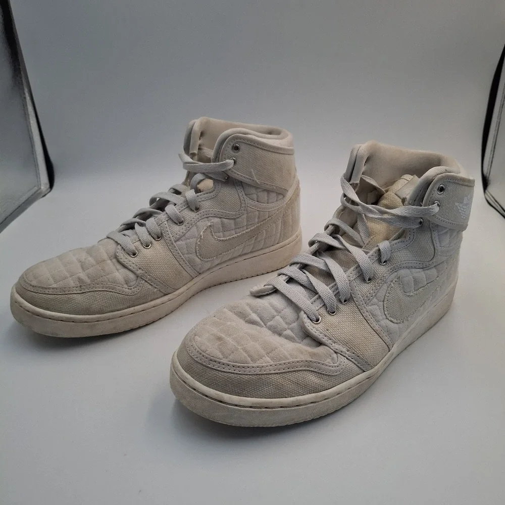 Nike Air Jordan 1 AJKO High Quilted Pure Platinum Mens Size 9 Sneakers